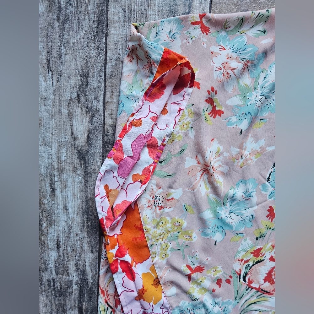 KORI M/L Floral Kimono Wrap, Boho Cottagecore, EUC, Lightweight Statement Piece - Picture 7 of 14